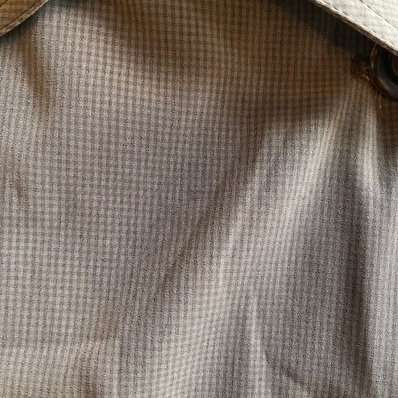 Vintage Women's Utex Design Trench Coat Tan Double Breasted Gingham 4 6 8 Y2K - Picture 5 of 11